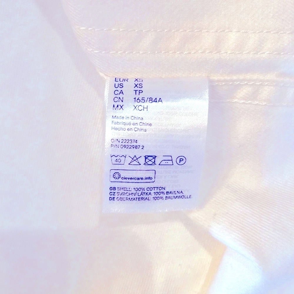 H&M Cotton Twill Regular Fit Shirt Jacket White Size XS - Picture 7 of 9